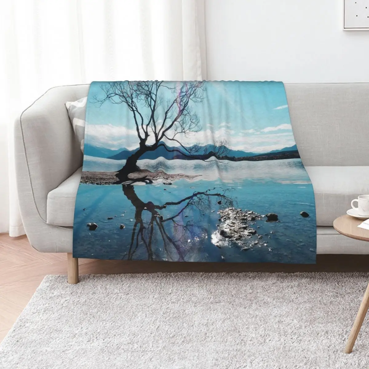 Reflection of that Wanaka Tree Throw Blanket Giant Sofa Picnic Luxury Brand Sofa Throw Blankets For Sofas Blankets