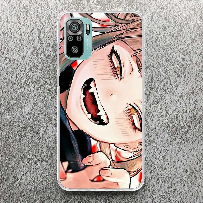 Himiko Toga Waifu Anime MHA Phone Case For Xiaomi Redmi Note 13 12S 12 10 10S 11 11S 11E Pro Plus 11T 9 9S 9T 8 8T 7 Soft Silico