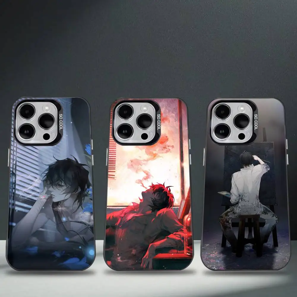 

Towa Slow Damage Phone Case For iPhone 16,15,14,13,12,11,8,7,Pro,Max,Plus,Mini,XS,SE Anti Fall Black Matte Hard