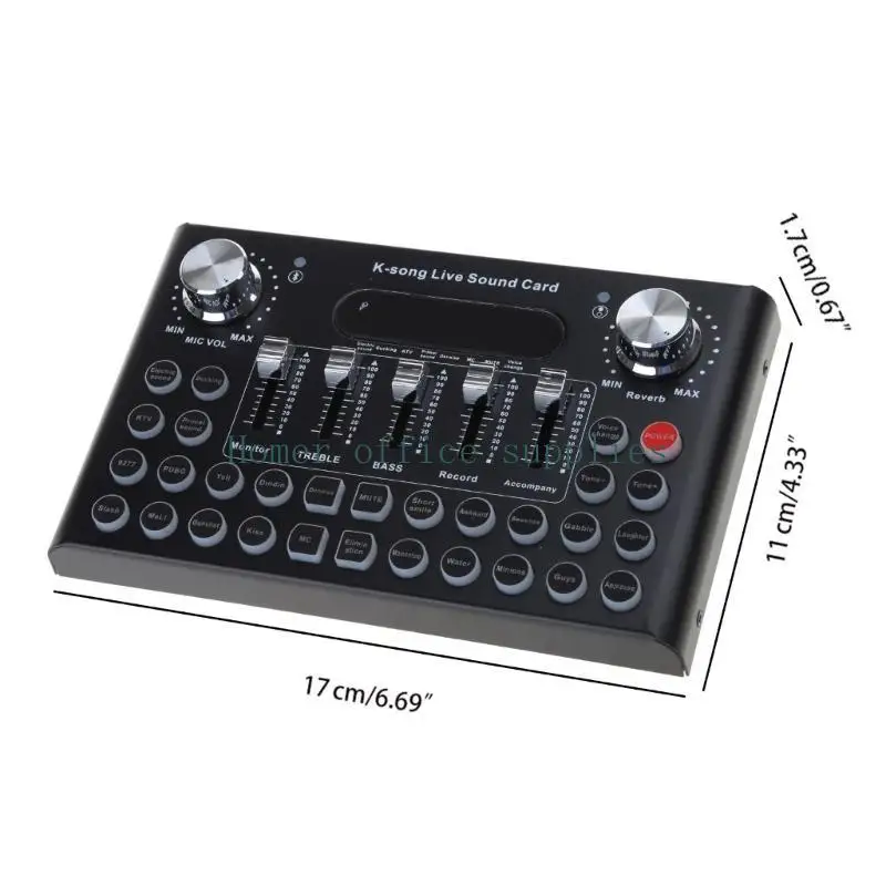 Dispositivo efectos sonido mezclador cambiador voz K43B compatible con //Box/Computadora/Teléfono/para