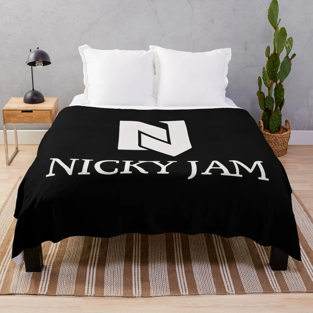 Nicky Jam Black T-Shirt Throw Blanket Softest Fluffy Softs Blankets