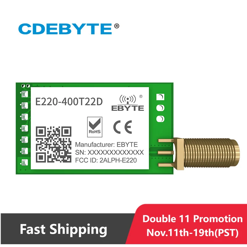 433MHz LLCC68 LoRa 470MHz Módulo inalámbrico 22dBm de largo alcance 5km CDEBYTE E220-400T22D SMA-K UART RSSI transmisor receptor SEMTECH