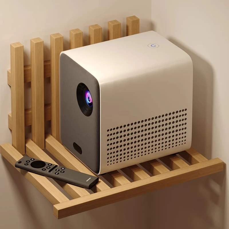 Solid Wood Wall Storage Rack Creative Projector Mount Stand  Adjustable Floating Nightstand  Foldable Bedroom Organizer Shelf