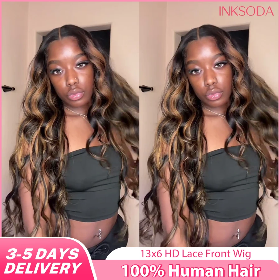 

Парик из натуральных волос с кружевной передней частью 13x6, цвет 1B/30, с эффектом омбре, черно-коричневый, предварительно проработанный, 30 дюймов, волнистый, для женщин