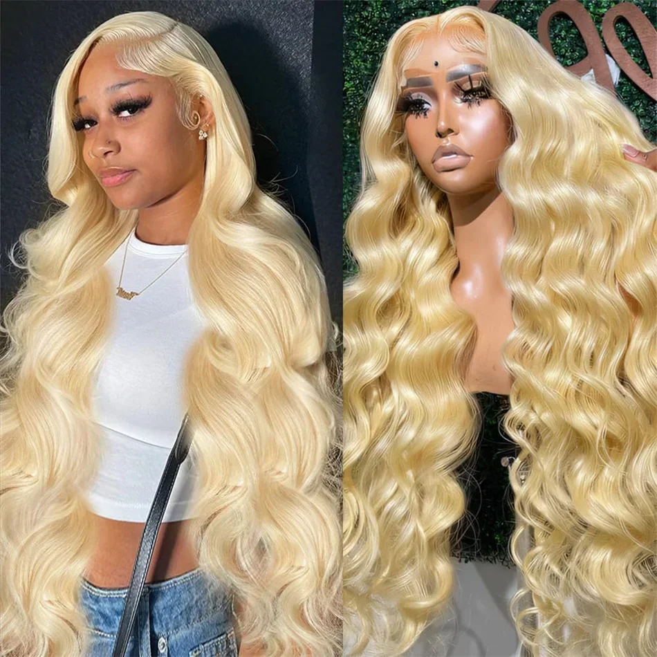 32 34 inches 13x6 HD 613 Blonde 13x6 Lace Wigs Body Wave 13x4 Lace Frontal Wig Front Human Hair Wigs For Woman