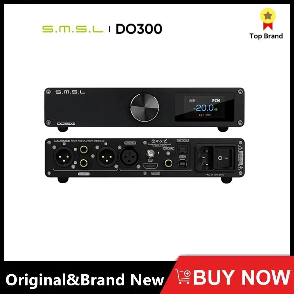 

SMSL DO300 Audio DAC ES9039MSPRO DO300 MQA CD Decoder XMOS XU316 DSD512 32Bit 768KHZ Bluetooth 5.1 LDAC XLR I2S + Remote Control