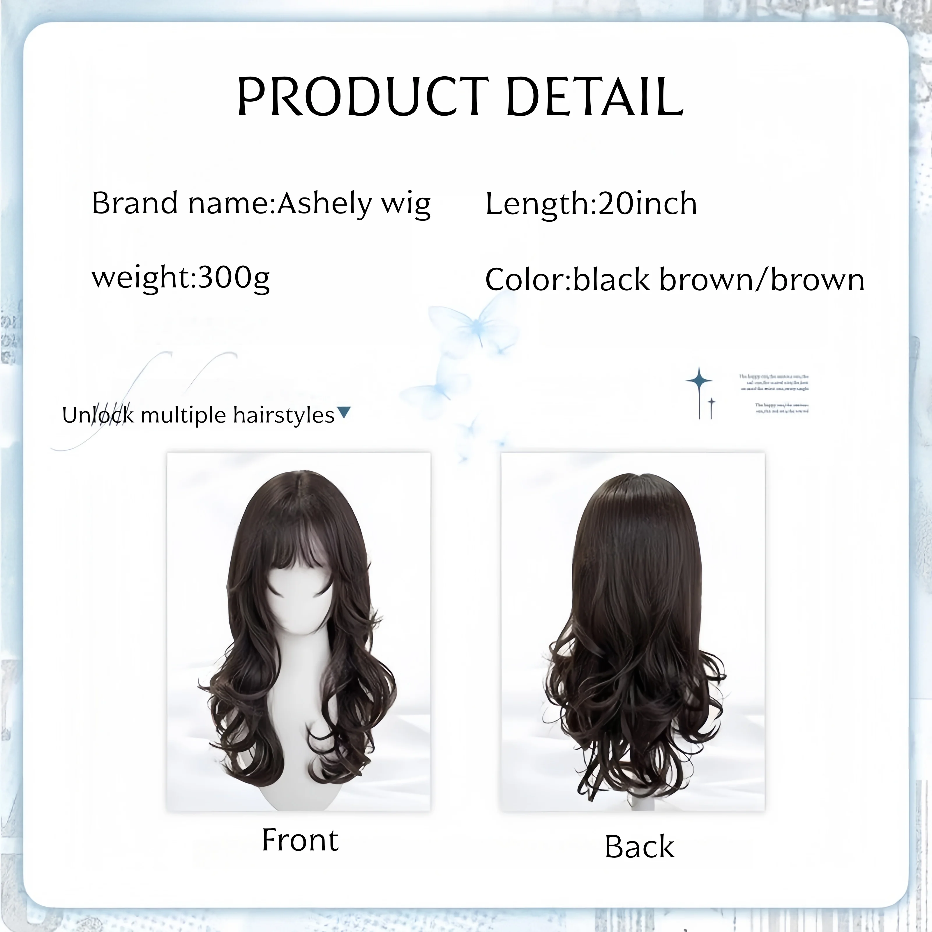 Cosplay Wig with Bangs Curly Hair Wig for Women Japanese-style Hairstyle Cute Lolita Wigs High Temperature Fibers Headband Wigs image 5