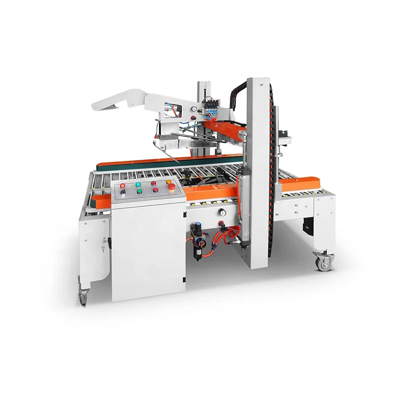 Full Automatic Flap Fold Carton Box Case Sealer Machine Closing Packer Sealing Machine Carton Box Tapping Sealer