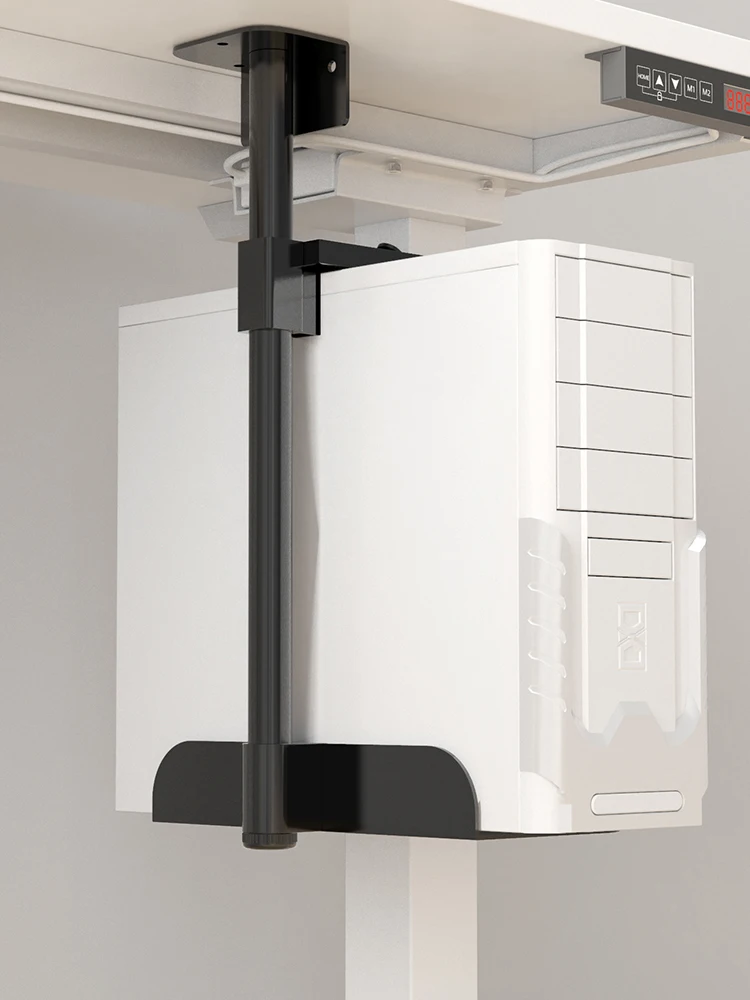 Desktop computer main frame hanging desk hanging box bracket hanging fixed bracket tray base
