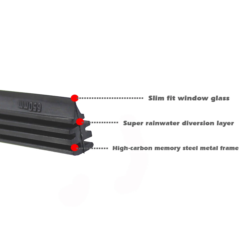 Escobilla de goma para limpiaparabrisas de coche, accesorio de alta calidad para parabrisas de 6mm, 14 \