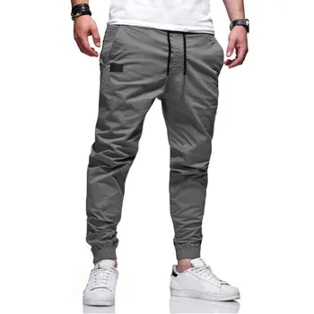 New Men's Casual Sports Pants Sweatpants Male Jogger Cargo Harem Pencil Pants Trousers Multi-pocket Sweatwear 2