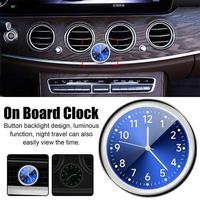 Mini Luminous Car Dashboard Clock Digital Watch Universal Quartz Stick on Auto Ornament for Car Electronics Accessories