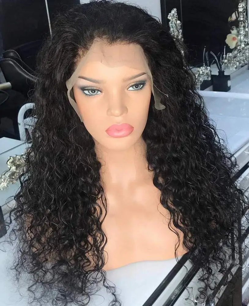 Kinky Curly Wigs Highlight Curly 13X4X1 T Part Lace Wigs Dark Root Ombre Brown Honey Blonde Synthetic Wigs Pre Plucked Baby hair