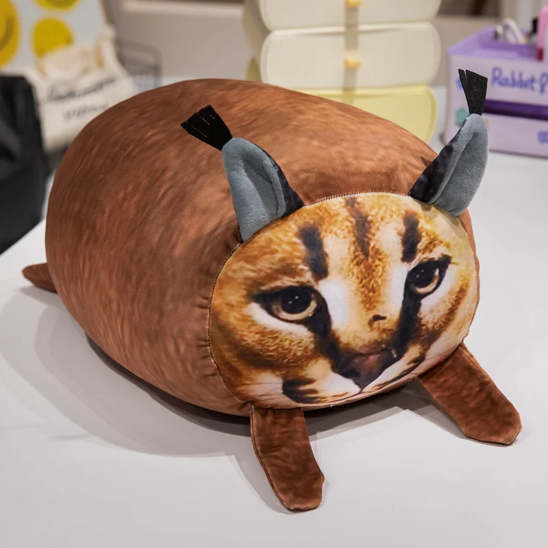 25/35/40/50cm Humorous Caracal Cat Pillow Simulation Raise A Floppa Plush Toy Funny Ugly Cat Stuffed Toy Kid Holiday Xmas Gift - view 2