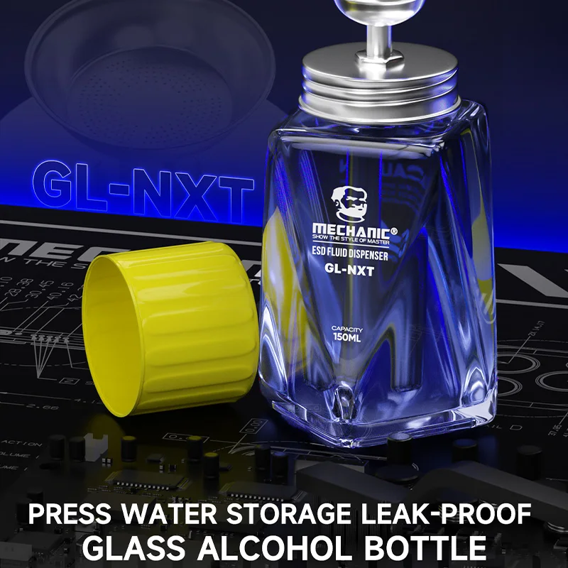 

MECHANIC GL-NXT Press-Type Leak-Proof Glass Alcohol Bottle Triple Filtration Anti-Clogging For Mobile Phone Repair Hand Tools
