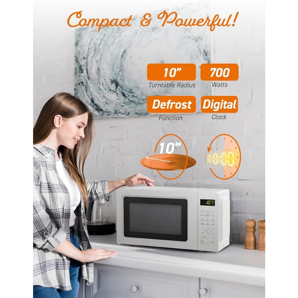 Oven Microwave, CHEF komersial CHM770 Counter Top Microwave, 0.7 kaki kubik, putih (CHM770W), oven Microwave Desktop