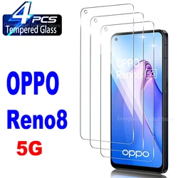 2/4 Stuks Gehard Glas Voor Oppo Reno8 5G Schermbeschermer Glasfilm