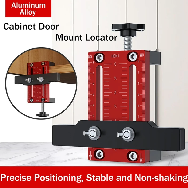 DIDI Adjustable Cabinet Door Installation Positioner, Cabinet Door Mount Locator Versatile Hardware Jig For Woodworking