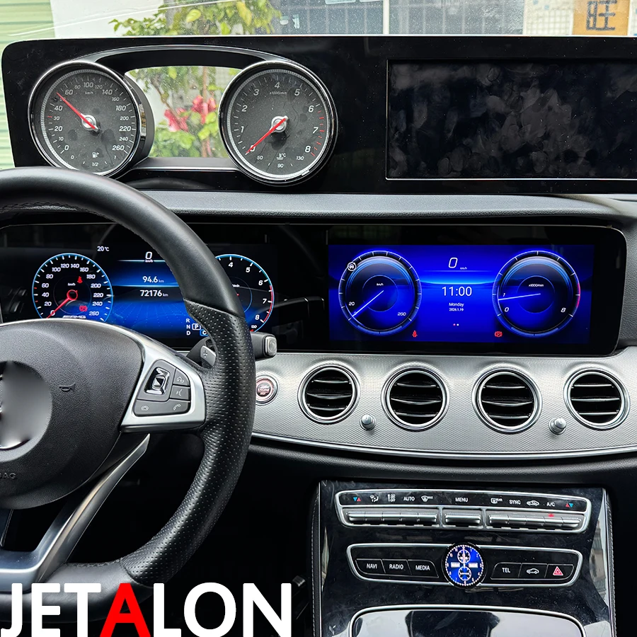 

Автомагнитола для Mercedes Benz E-класса W213 NTG5.0/5.5 2016-18, 12.3+12.3 дюйма, Android 14, видеоплеер, GPS-навигация, медиа, CarPlay