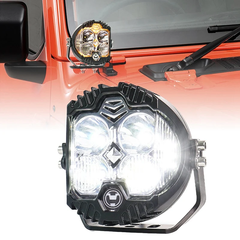 40W 5000LM 4LEDS Car LED Headlights Work Light For Motorcycle Lada Offroad 4X4 UAZ