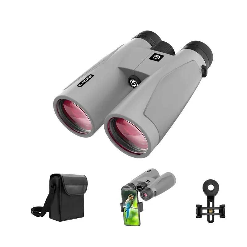 SNCORE 10x50 HD Wide-Angle Binoculars for Adults - with Smartphone Adapter, Perfect for Bird Watching & Cruise Sightseeing