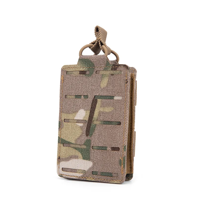 1000D MOLLE Single Utility Pouch Triangle Outdoor Waist Pouch with Carabiner Compact EDC Organizer Bag view 4