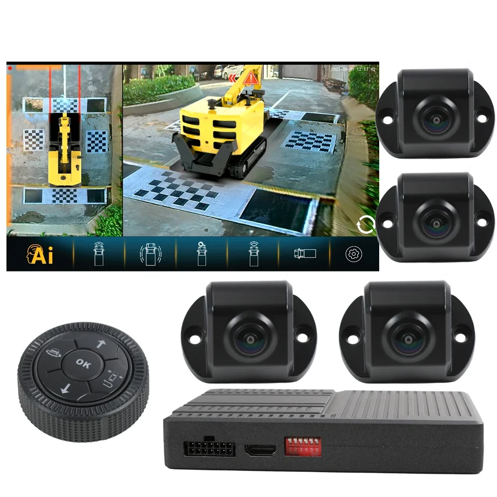 

Excavating Machinery 360 Degree 3D Bird Eye View Camera System 360 Parking Monitor 1080P AI split machine with Sony 307 camera