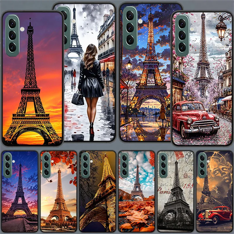 Eiffel Tower Art Phone Case for Samsung A54 A14 A24 A34 A17 A37 A57 A55 A35 A25 A15 A07 A05S A04S A12 A22 A32 A52S A72 Galaxy No