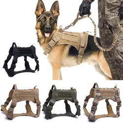 Tactical Dog Harnesses Pet Training Vest Harness for Medium Large Dogs No Pull Adjustable K9 Working Easy Control with Handle