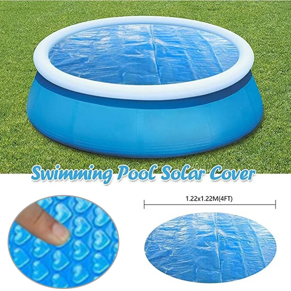 8/10/12/15 FT Swimming Pool Cover Protector PE Insulation Film Foot Above Ground Dustproof Blue Protection Pool Solar Cover Film