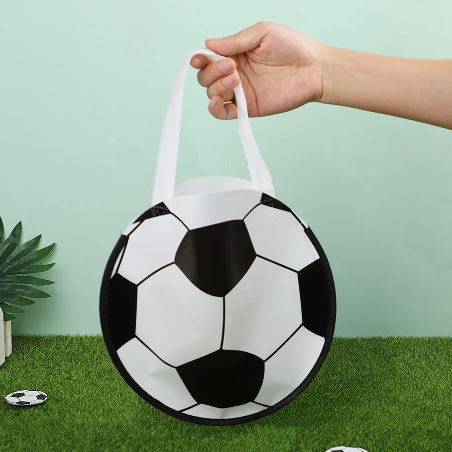6/12Pcs Football-Themed Party Favor Bags Non-Woven Candy Gift Bag for Sports Soccer Birthday Party Decoration Supplies Christmas - view 6