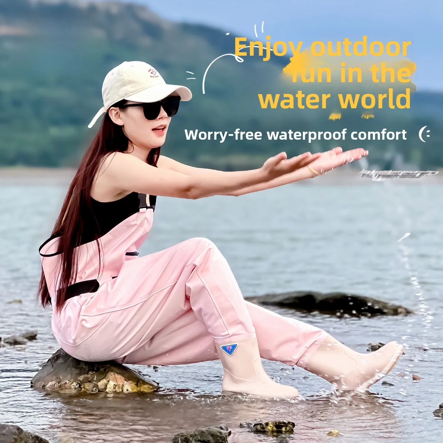 women's-one-piece-fishing-rain-pants-boots-waterproof-wading-pants-child-parent-matching-gear-outdoor-camping-travel-supplies