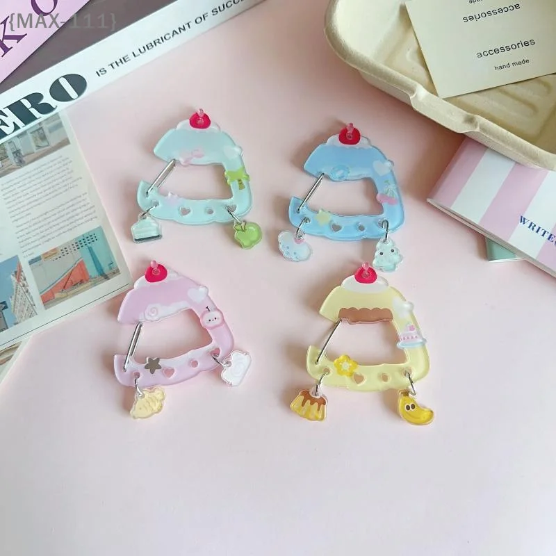 【xxx】Niedlicher Dessert-Kuchen-Anhänger Karabiner Kawaii Acryl-Schlüsselanhänger Mehrzweck-Schlüsselring Haken für Taschen