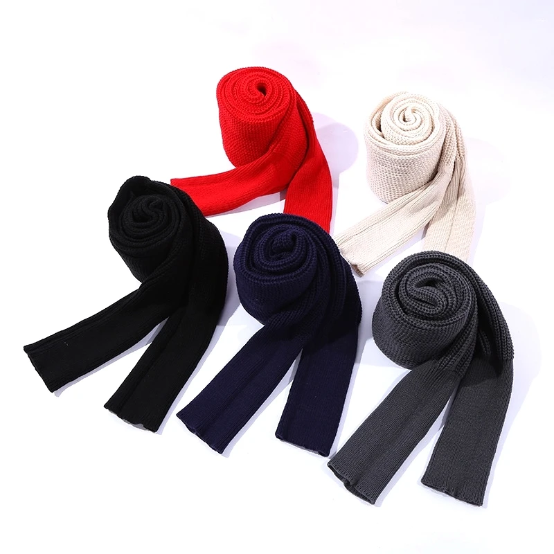 European Style Winter Women Long Scarf with Sleeves Wool Knitted Scarves for Women Thick Warm Casual Shawl High Quality