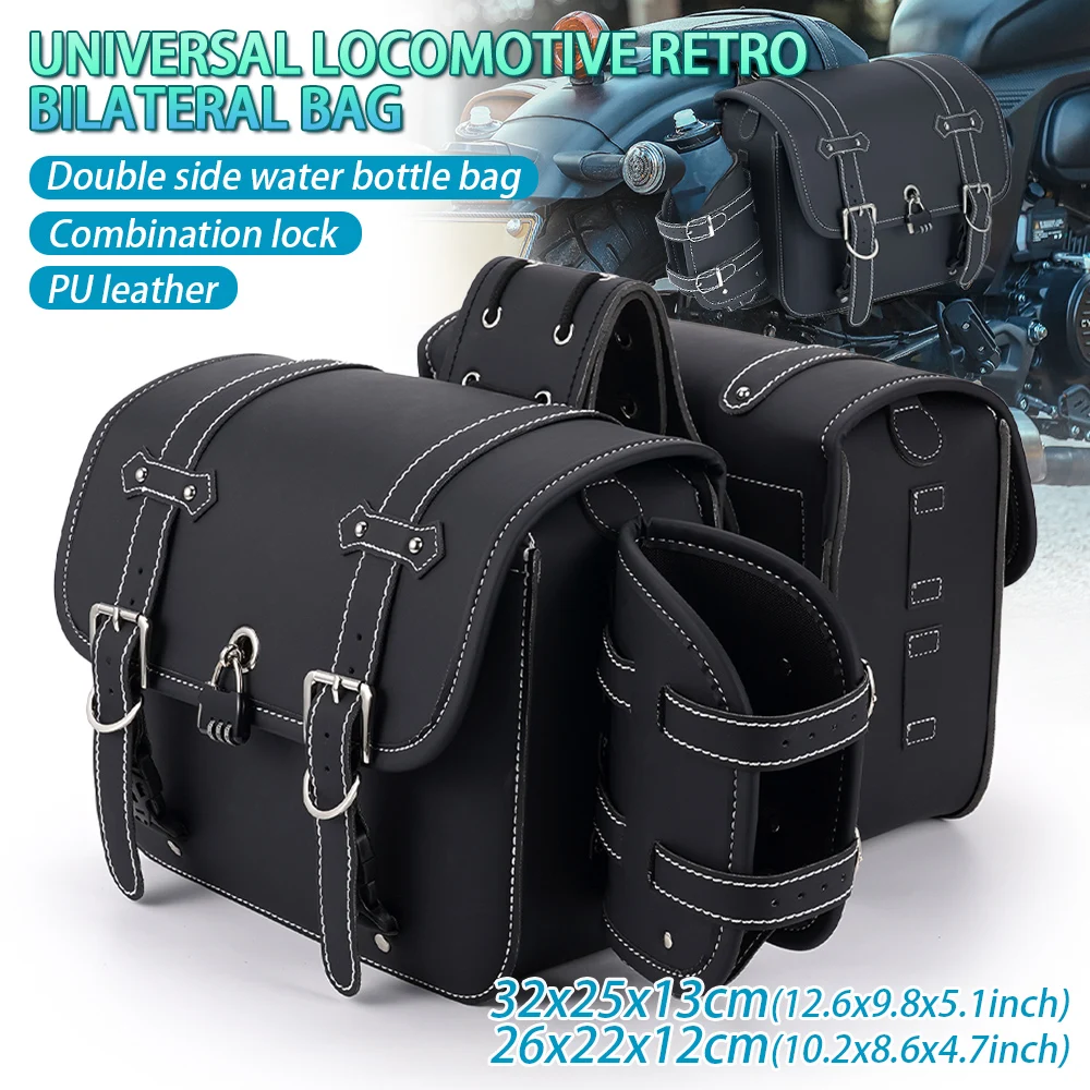 

Motorcycle Storage Bag Universal Modified Retro Knight Bag Side Bag Saddle Bag Large Capacity Waterproof Hanging Bag