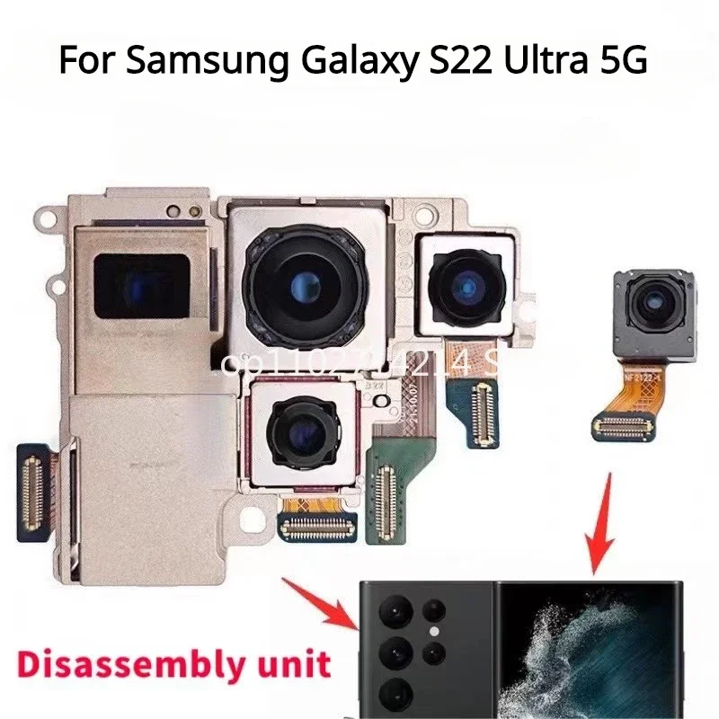 For Samsung Galaxy S22 Ultra 5G Camera Set SM-S908B SM-S908U Front camera (elephoto + Depth + Wide + Main Camera)