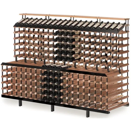 

Три ряда горизонтальной деревянной винной стойки для Иэля