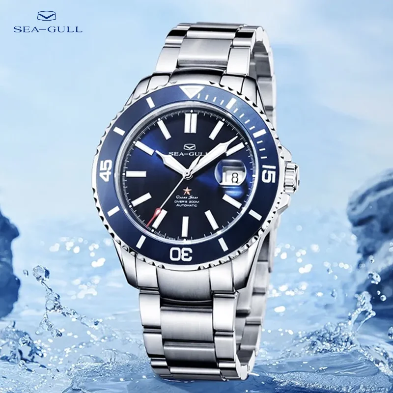 Seagull Ocean Star Men Automatic Mechanical Watch Luxury Clock Water Ghost Diver Business ST2130 Sapphire Waterproof HOT 816.523