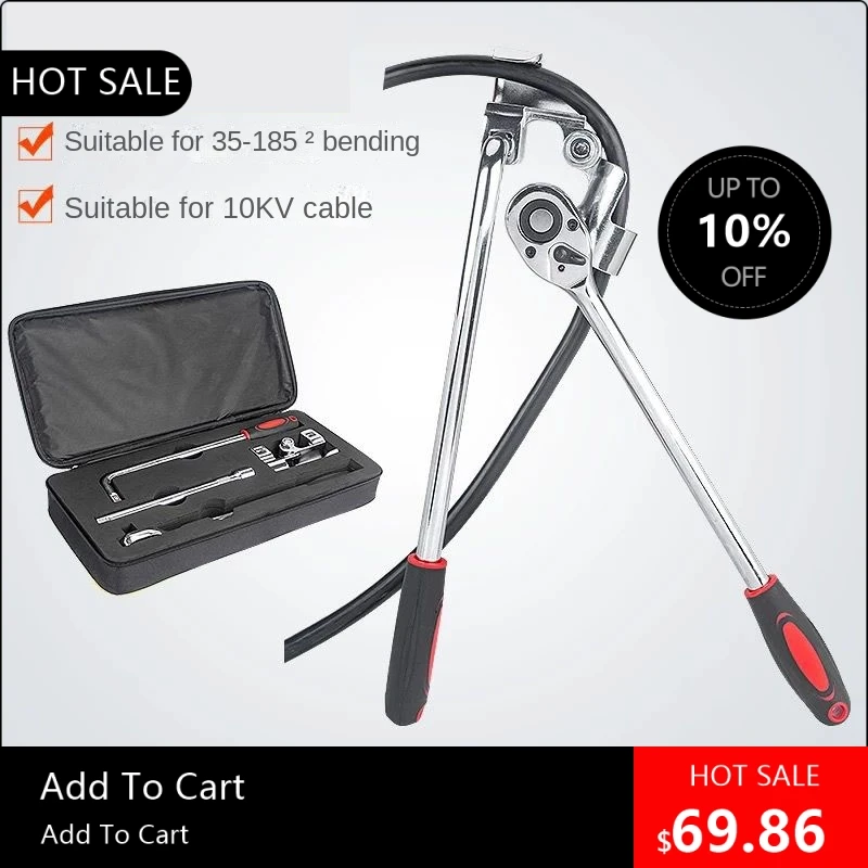 

1946 Square cable bending 35-185 manual 10KV cable bending machine portable ratchet wrench underground wire bendi 19