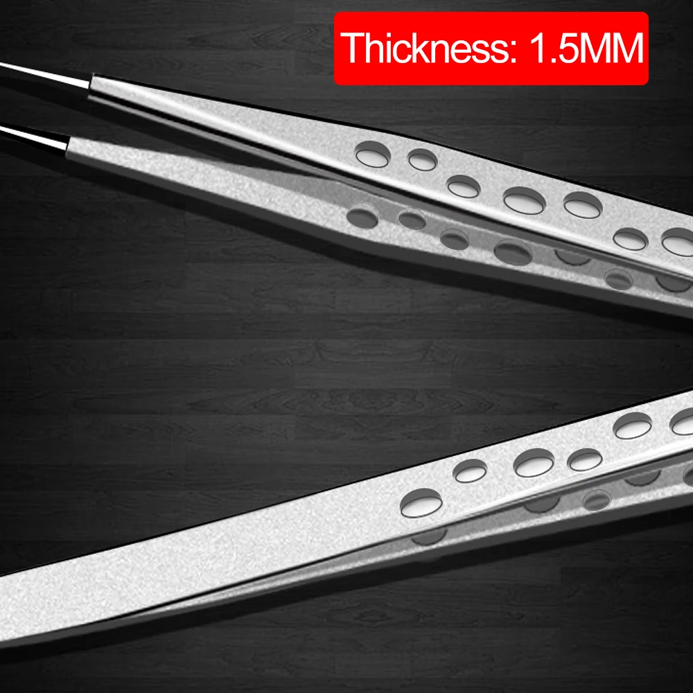 Anti-static Precision Industrial Tweezers Curved Straight Tip Stainless Steel Tweezers Phone computer Repair DIY Hand Tools