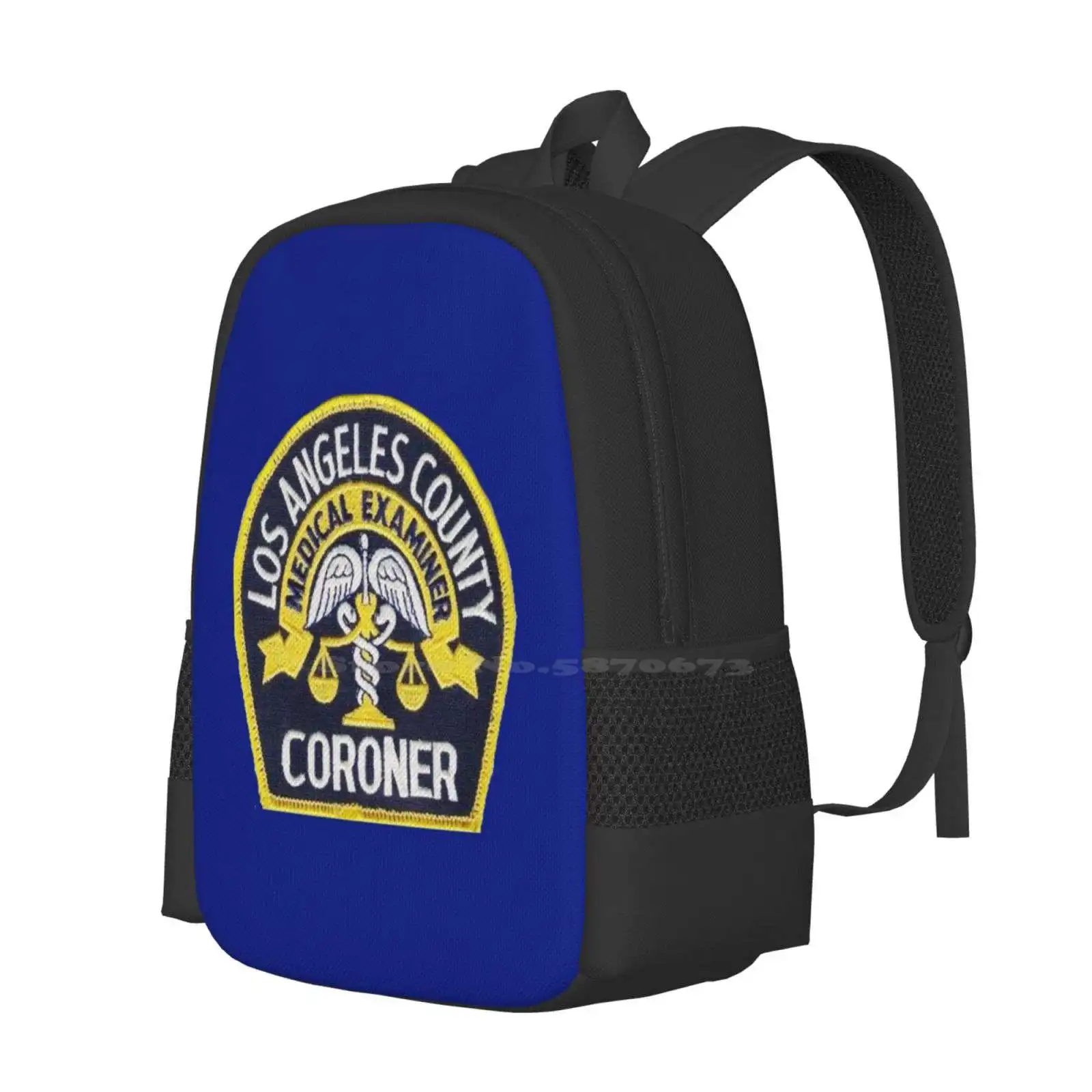 Los Angeles County Coroner Large Capacity School Backpack Laptop Bags Los Angeles County Medical Examiner Coroner Quincy Patch