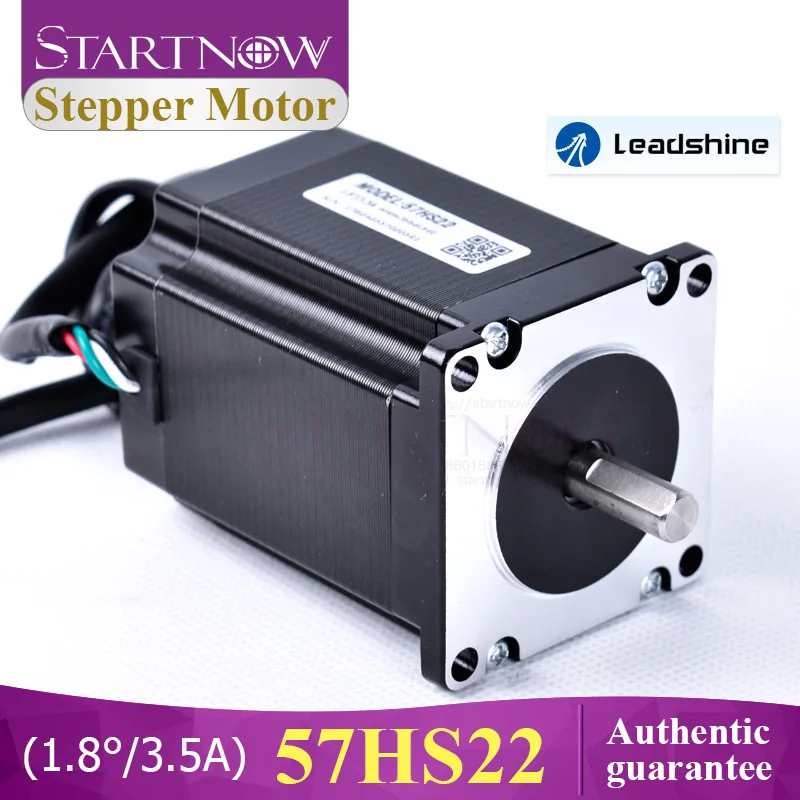 Motor paso a paso Startnow Leadshine 57HS22 2 fases 4 cables diámetro del eje 8mm longitud del eje 21mm para fresadora de grabado CNC