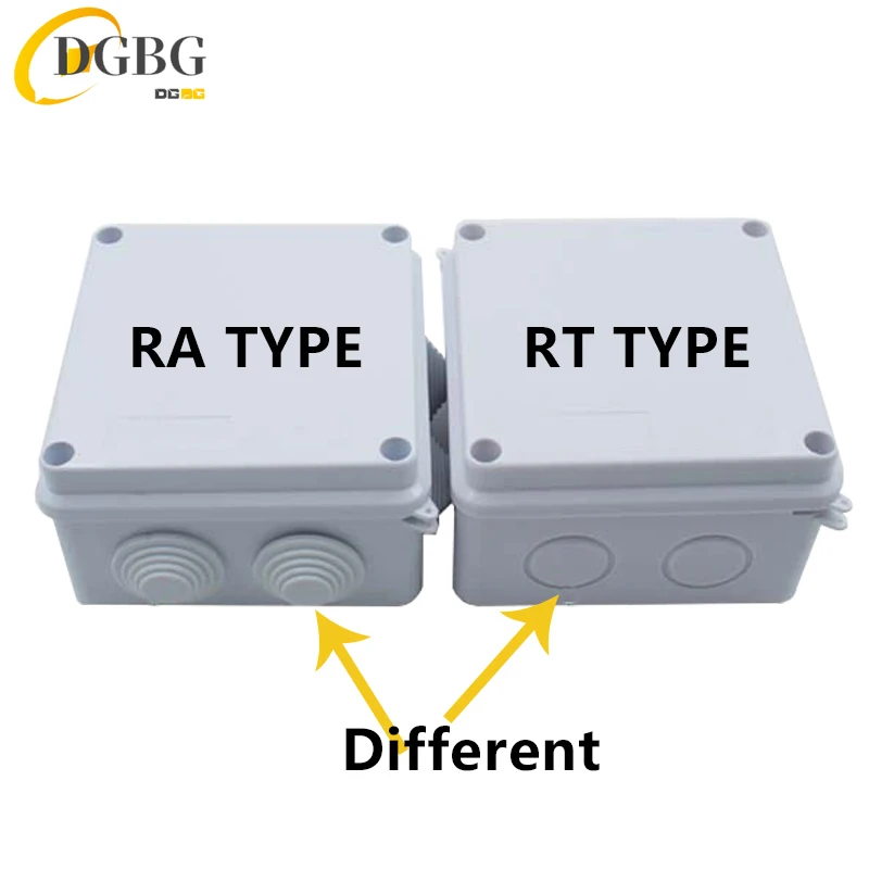 RA RT venta al por mayor ABS plástico IP65 IP55 caja de conexiones impermeable DIY caja de conexión eléctrica al aire libre caja de rama de Cable