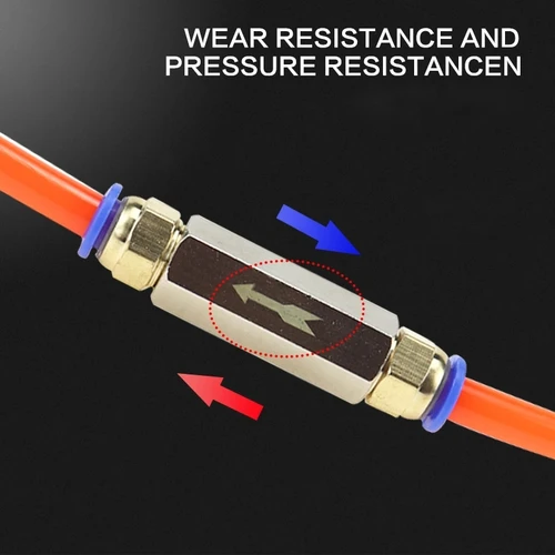 Imagen 2 del producto Válvula de retención neumática, manguera de 6mm, 8mm, 10mm, 1/4 OD, válvula unidireccional de Aire, Gas, válvula de latón de una vía, adaptador de conexión de tubería de compresor de aire