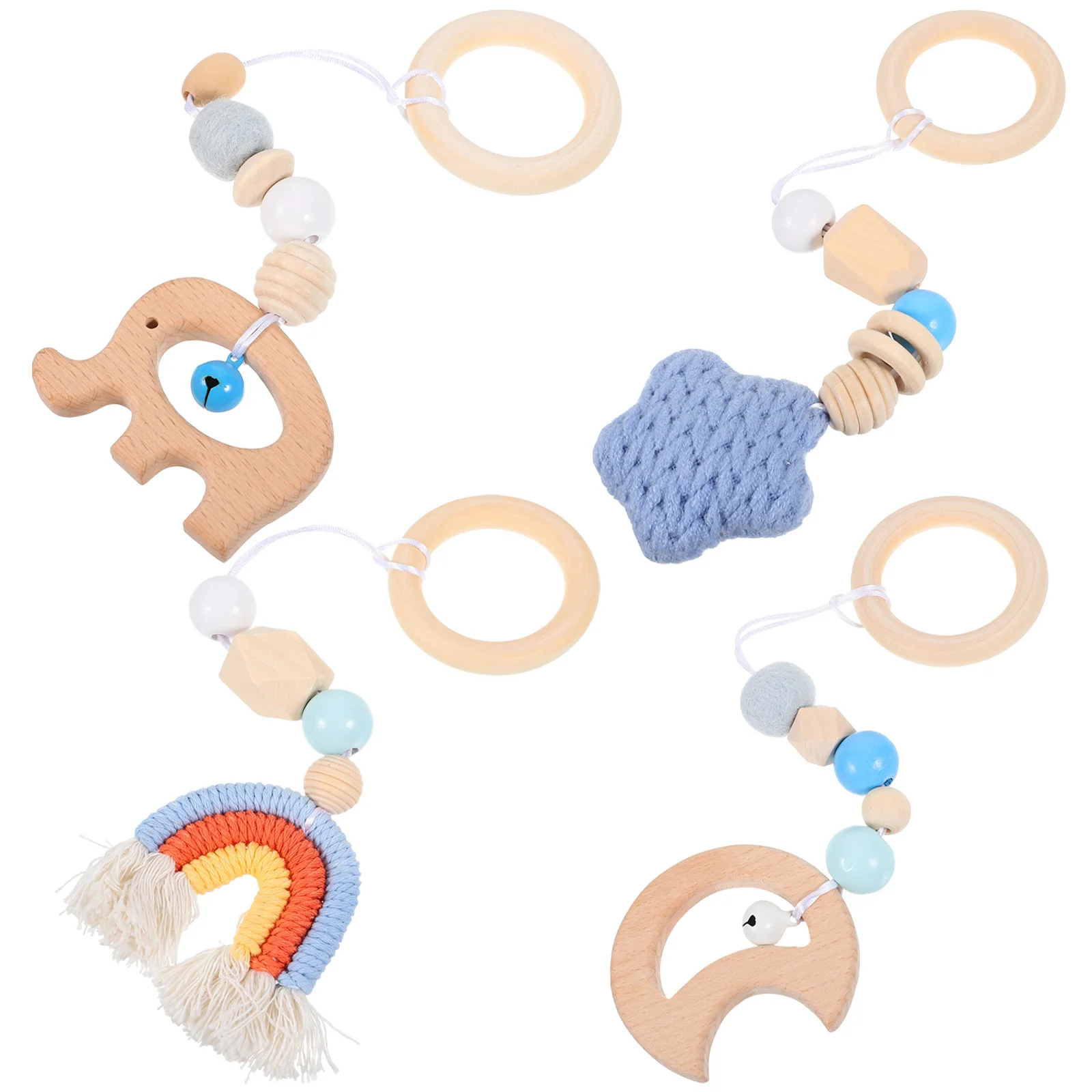 

4 шт. деревянный тренажерный зал для новорожденных, игровой тренажерный зал, захватывающий визуальные моторные навыки, деревянная стойка, детские тренажерные залы, фитнес-стойка для новорожденных, орнамент