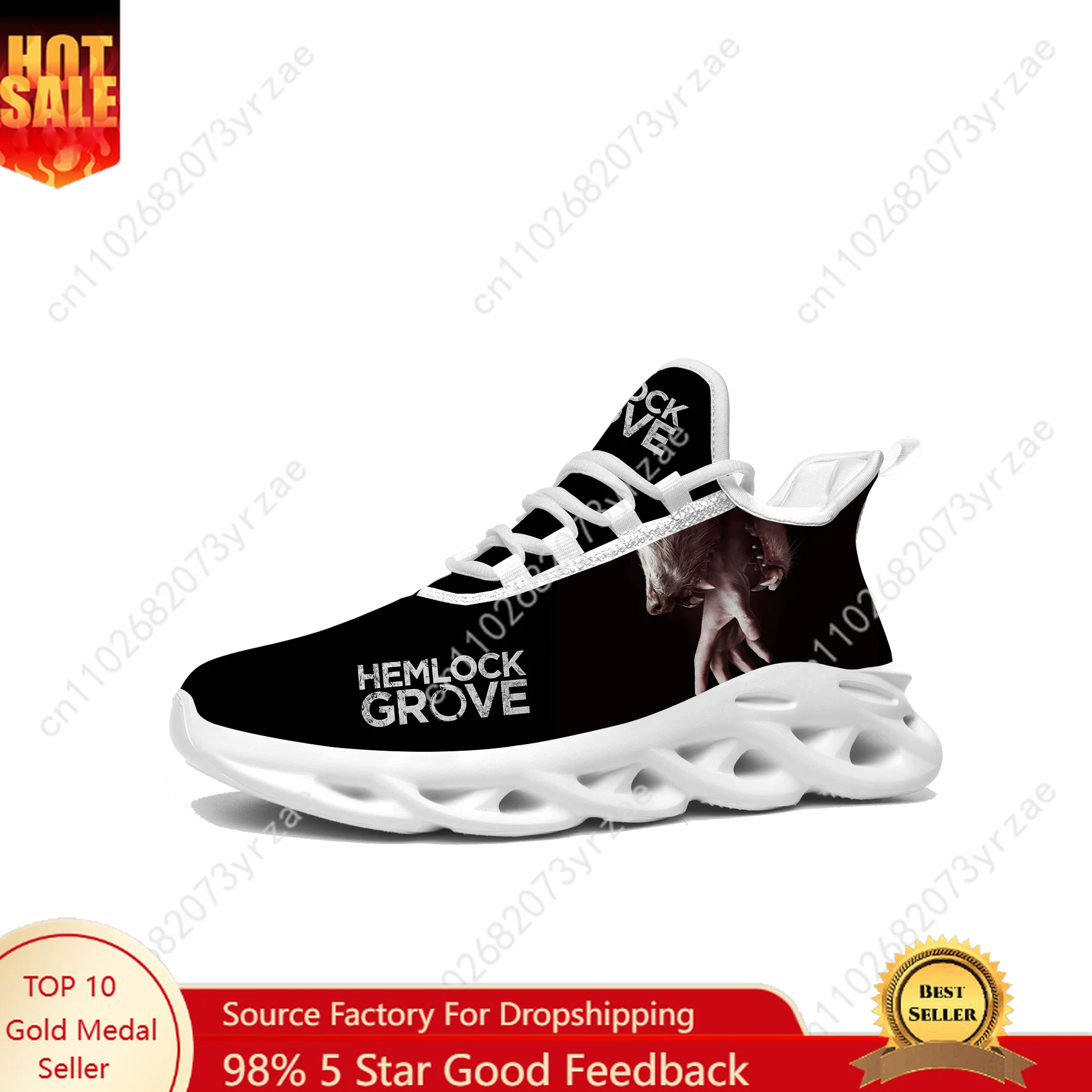 

Hemlock Grove Flat Sneaker Shoes Mens Womens Sports Shoe High Quality Personalized Fashion Comfortable Sneakers Custom Footwe
