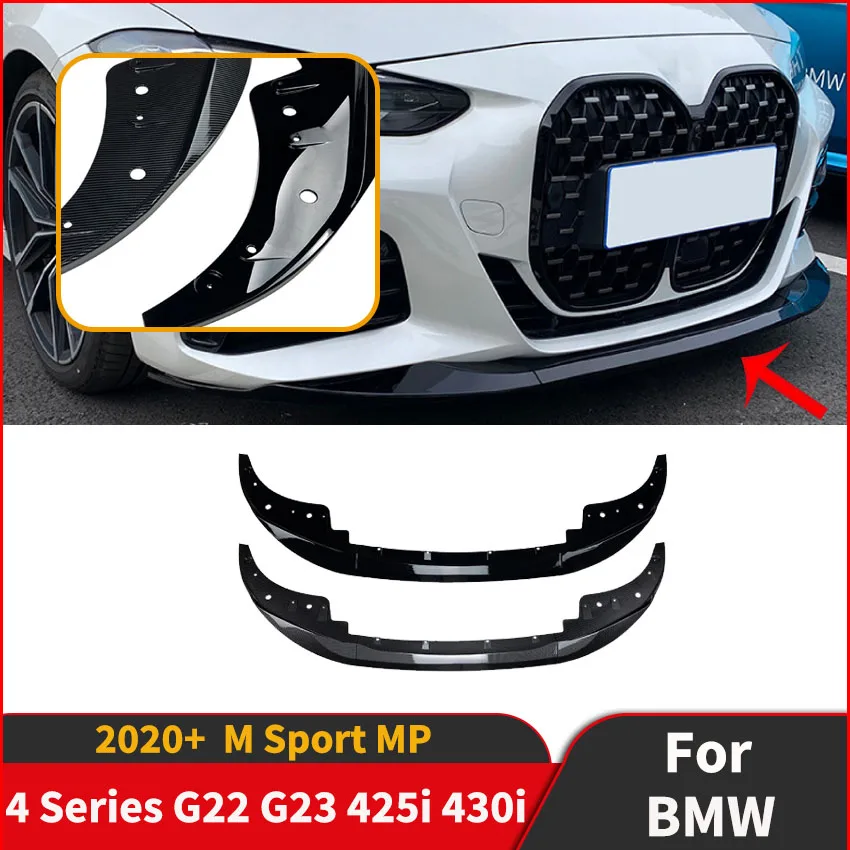 

For BMW 4 Series G22 G23 425i 430i M Sport MP Style 2Door 2020 To UP Car Front Bumper Lip Diffuser Body Kits Auto Parts Tuning