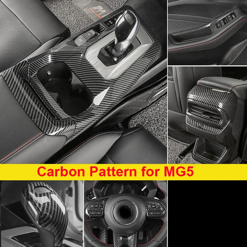 

Carbon Pattern for MG5 2021 Gearshift Panel Water Cup Frame Window Lifter Switch Panel Door Bowl Paste Decorate