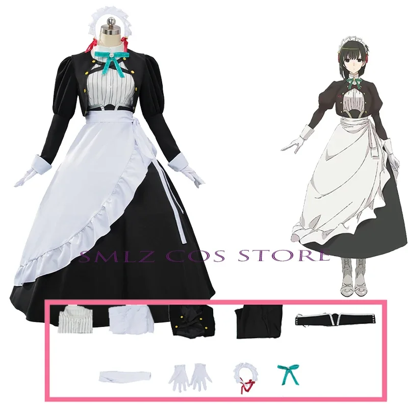 Anime You are like earth Cosplay You are Ms Servant Costume Maid Dress Coat apron Wig Halloween Party Play Uniforms for Woman