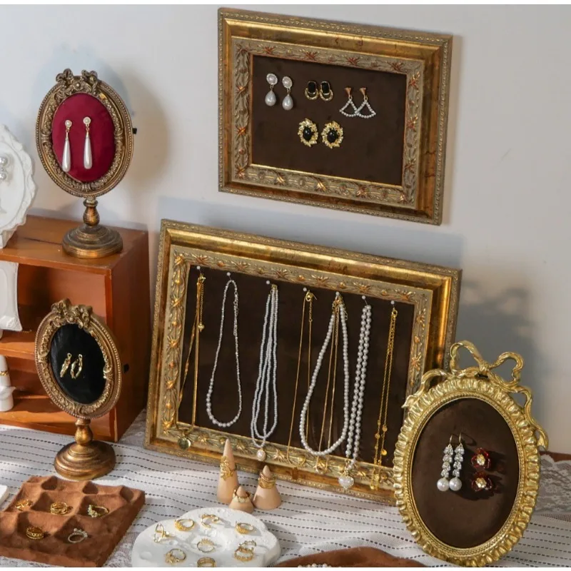 

Resin Jewelry Display Stand Displays Window Jewellery Holder Retro Necklace Bracelet Stands Aesthetic Earring Pendant Shelf